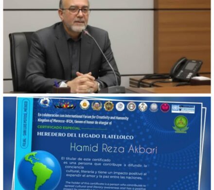 نویسنده خوزستانی نشان صلح و دوستی شورای بین‌المللی آرمان‌شهر شعر را دریافت کرد